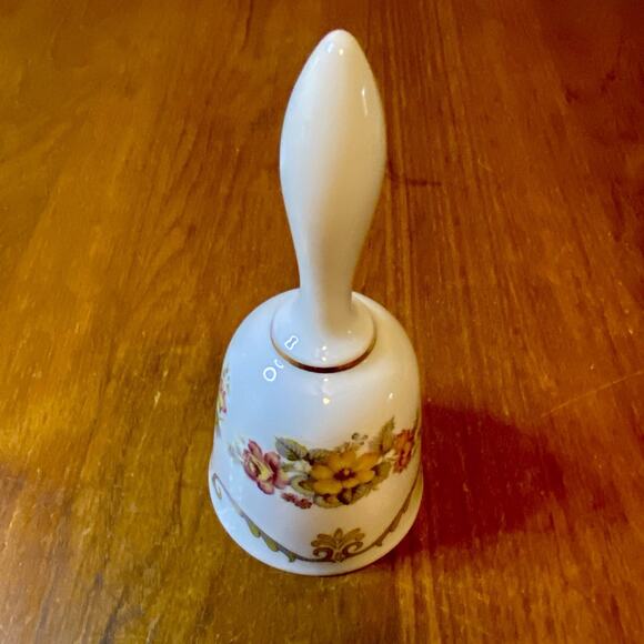 Porcelain Bell Bareuther Bavaria, Germany Floral Decoration Holiday Thanksgiving - Picture 2 of 4